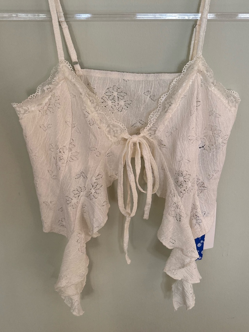 NWT White Lacy Cider Top Size XS